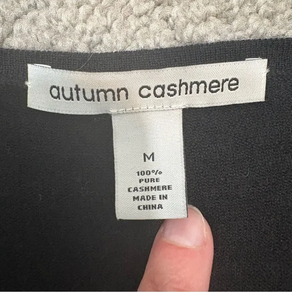 Autumn Cashmere Black Puff Short Sleeve Wrap Top Size M